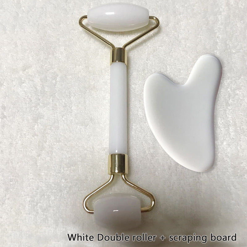 Natural Rose Quartz Roller Slimming Face Massager