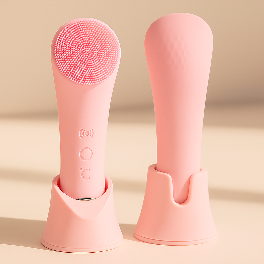 Electric silicone facial cleanser