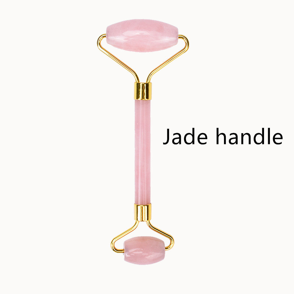 Natural Rose Quartz Roller Slimming Face Massager