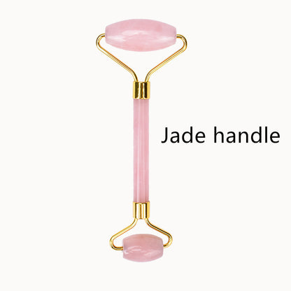 Natural Rose Quartz Roller Slimming Face Massager